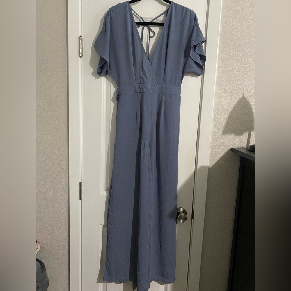 NWOT Dusty blue jumpsuit